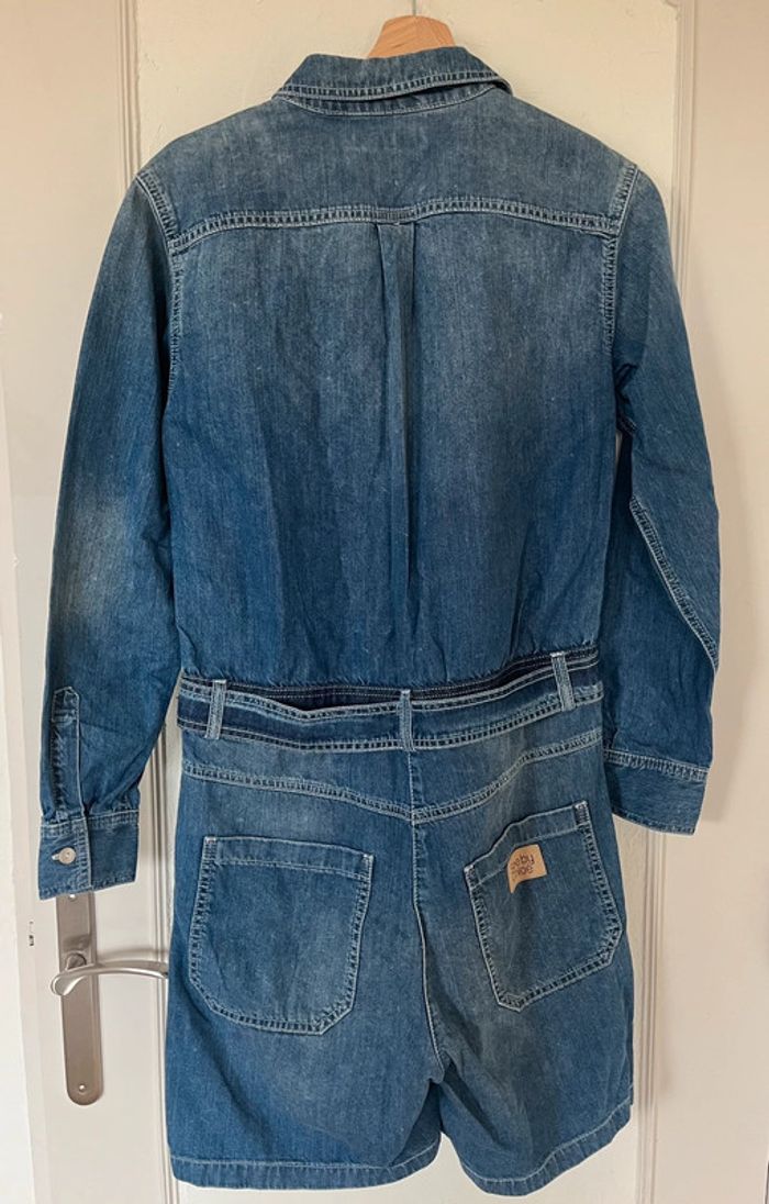 Combishort combinaison en jean See by Chloé – manches longues, ceinture à nouer, taille 38/40 - photo numéro 3
