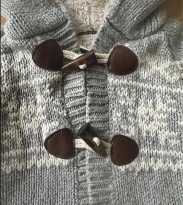 Gilet chaud veste laine Zara fille 12/18 mois - photo numéro 8