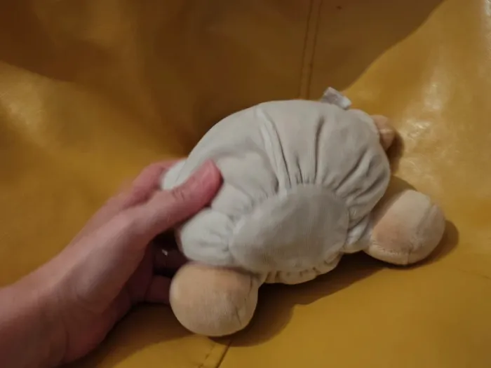 Doudou Ours patapouf rayé bleu avec chapeau Takinou - photo numéro 3