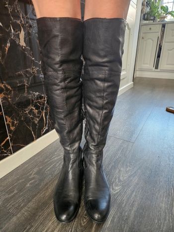 Ralph Harrison bottes cuissarde en cuir noir 39