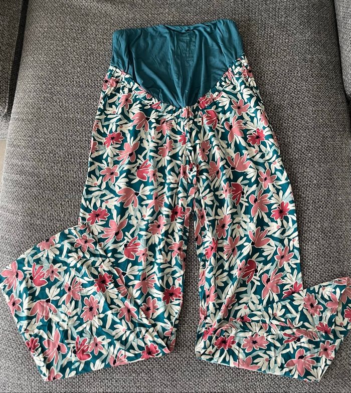 Pantalon grossesse fleuri
