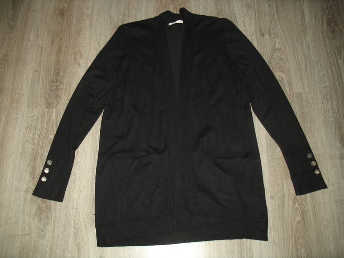 GILET LONG NOIR "CAMAÏEU" - TAILLE L - n°01 - photo numéro 4