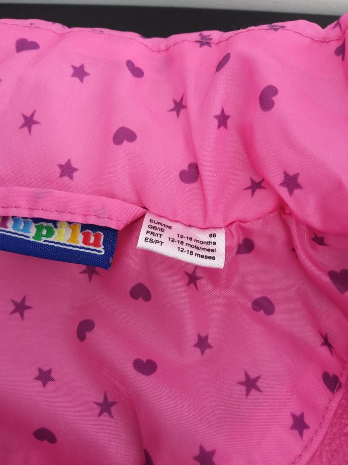 Doudoune sans manches rose à motifs - photo numéro 4