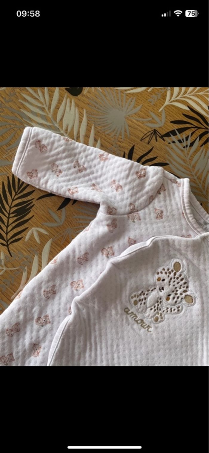 Pyjama d’hiver à pression avant blanc à motif ourson sergent major bb 3 mois - photo numéro 6