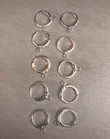 Lot de 5 paires de boucles d’oreilles en argent 925