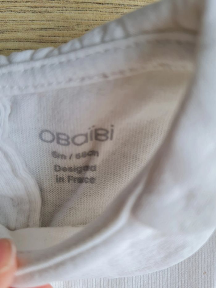 Tshirt ML avec col Obaibi 6 mois - photo numéro 2