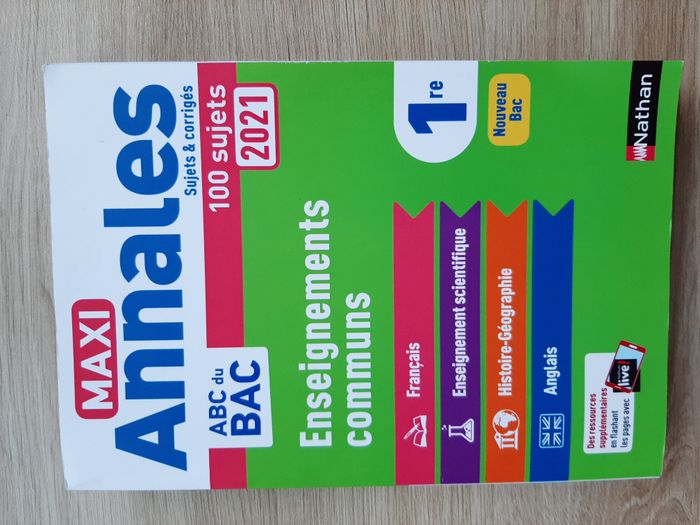 Livre Maxi Annales BAC Lycée 1ère - Hatier - Neuf