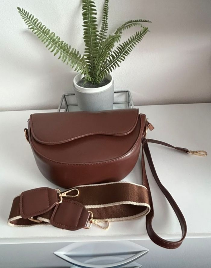 Sac a bandoulière smili cuir bordeaux - photo numéro 5