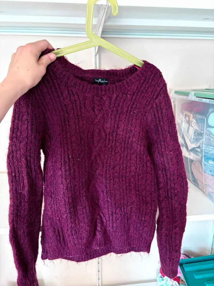 Pull en laine bordeaux