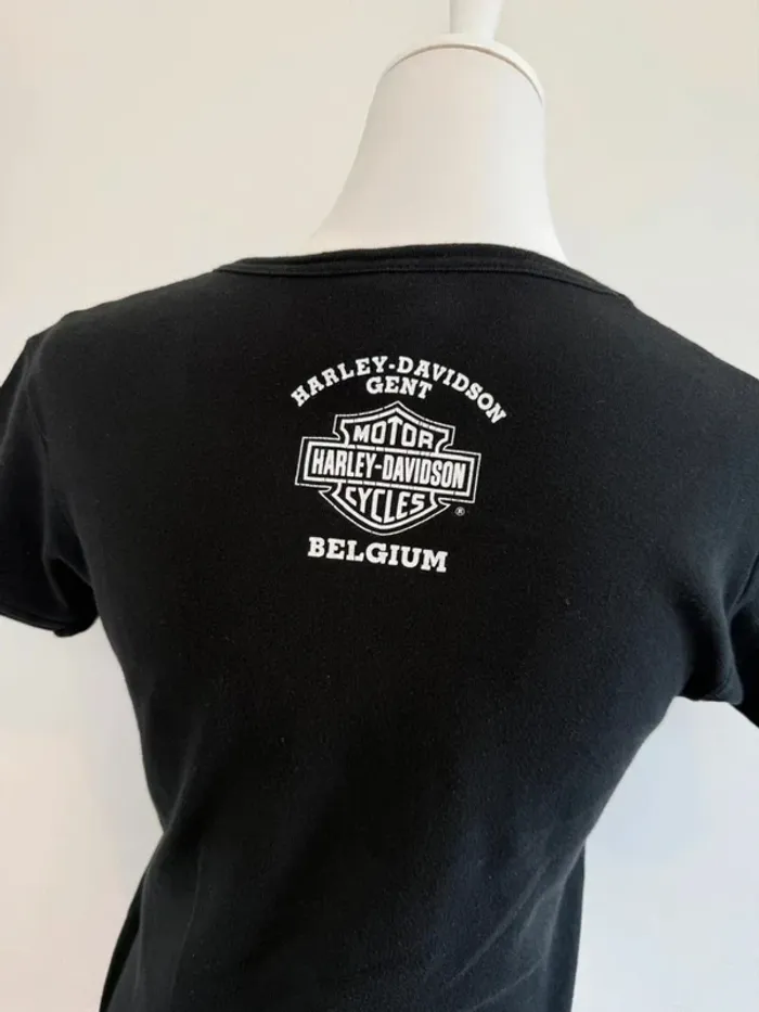 T-shirt Harley Davidson femme noir taille M très bon état - photo numéro 4