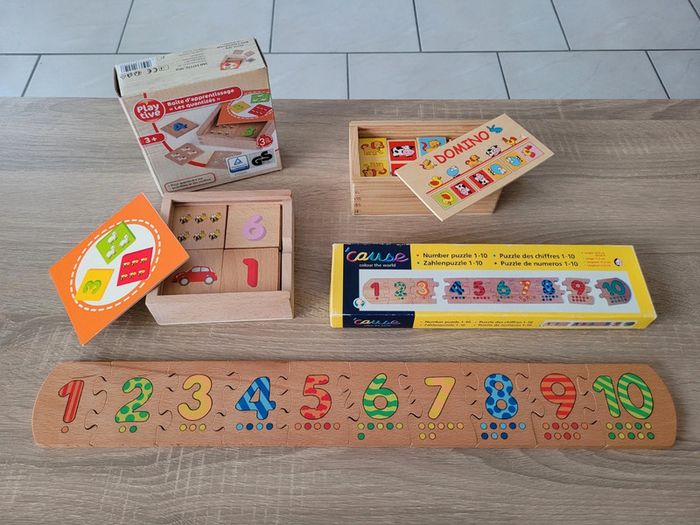 Lot de 3 jeux en bois