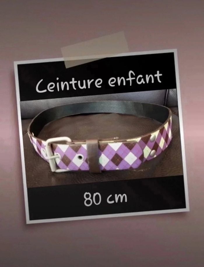 🛍 Jolie ceinture enfant jacquard (80 cm) 🛍 - photo numéro 1
