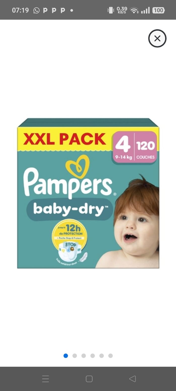Couches Pampers toute taille - photo numéro 3