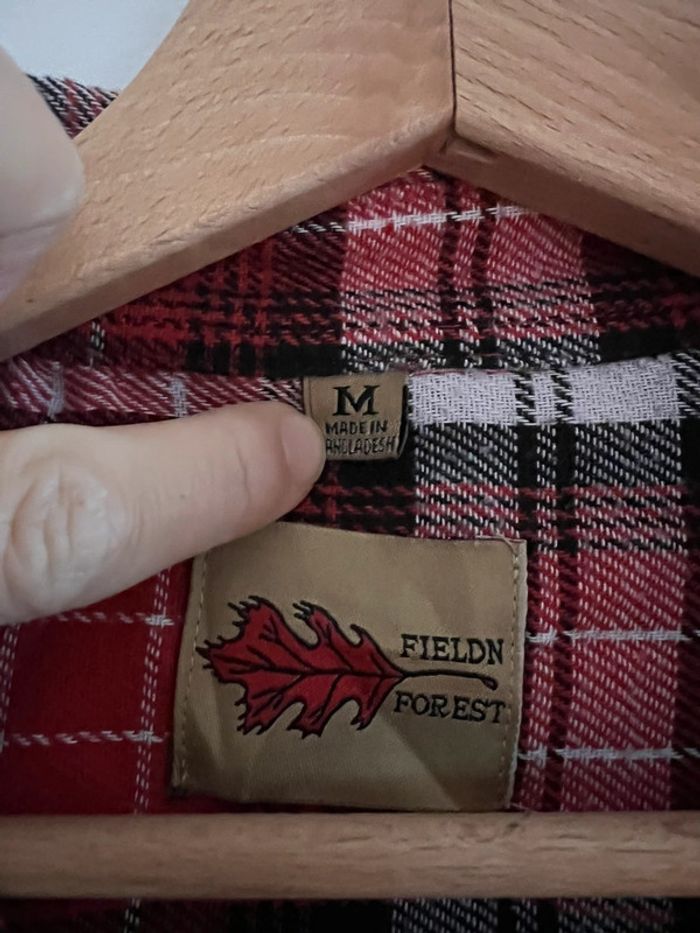 Chemise Fieldn Forest ( vintage dressing ) coton / flanelle taille M couleur rouge et grise. - photo numéro 3