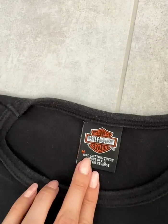 T-shirt Harley Davidson femme noir taille M très bon état - photo numéro 5