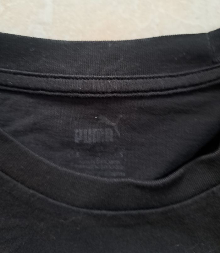 Tee shirt noir manches courtes taille S  Puma en TBE - photo numéro 2
