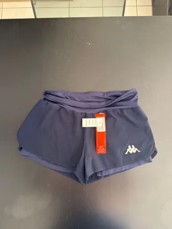Short de sport femme Kappa bleu marine – Taille S – Neuf avec étiquette