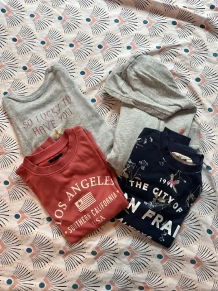 Lot 4 hauts fille 12 ans – Kiabi & H&M