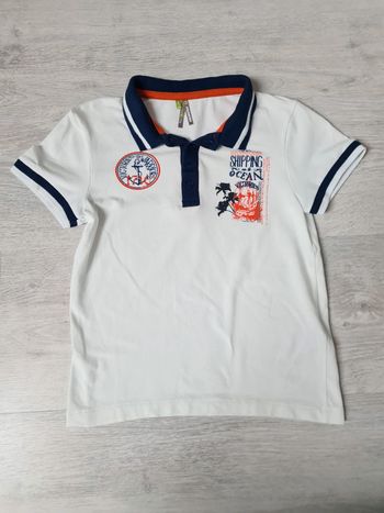 Polo Orchestra blanc marine et orange 6 ans Orchestra