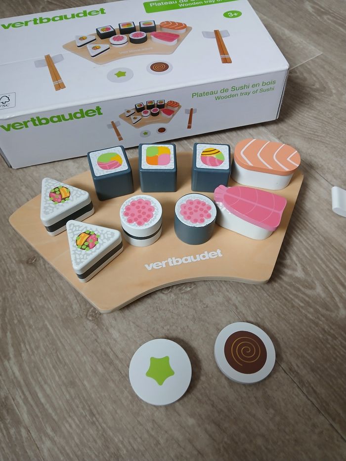 Jouet plateau sushis vertbaudet en bois - photo numéro 6