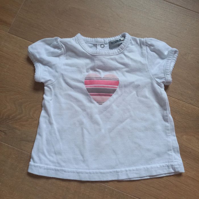 Tee shirt cœur paill