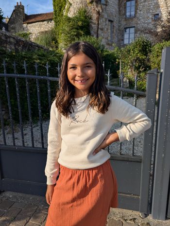 Sweat beige Rock Taille 6 ans