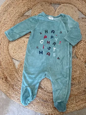 Pyjama velours Noël 6 mois tape à l’œil