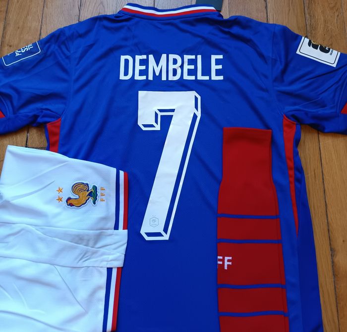 Équipement football taille 14 ans Dembélé France modèle 2025 avec patch
