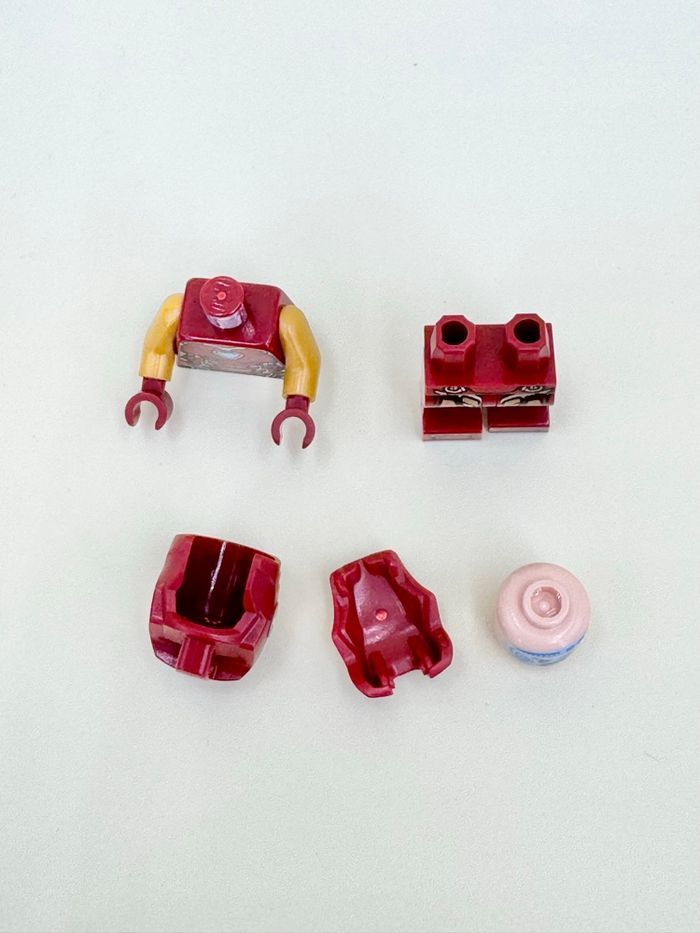 Lego Figurines Super Heroes : Iron Man , bras dorés (visage double expression) - NEUF - photo numéro 7