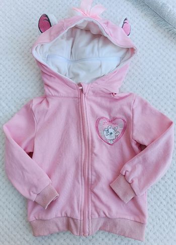 🔸 Peluche/ Sweat à capuche zippé Disney Marie 3 ans🔸