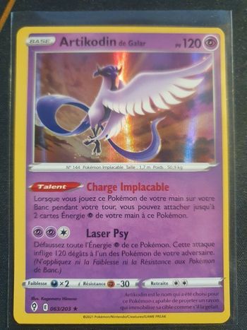 Articodin de Galar Pokémon Évolution Celeste FR.