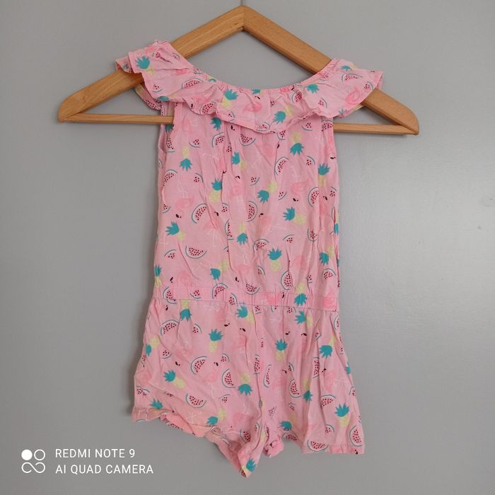 Combishort rose à motifs 4ans