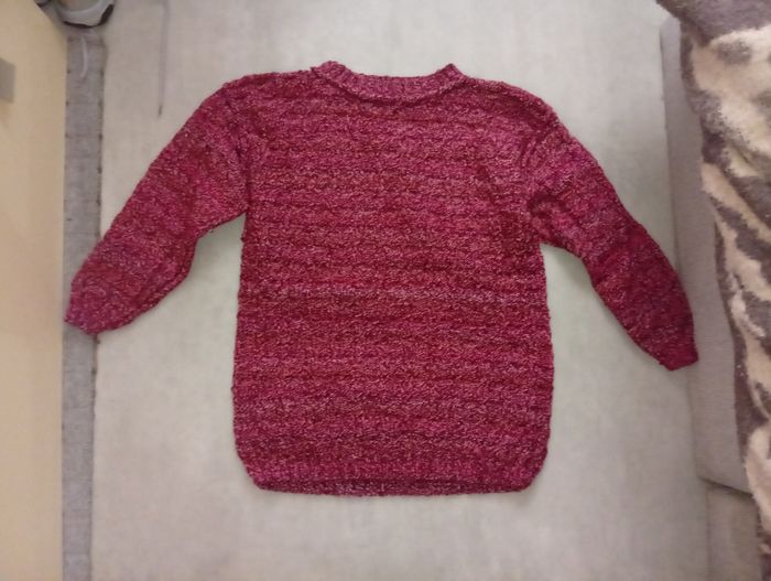 🌺 magnifique pull bordeaux chiné ultra cosy et chaud parfait pour l'hiver 🌺 - photo numéro 2