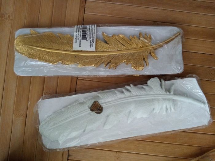 4 plumes déco à accrocher au mur - photo numéro 2