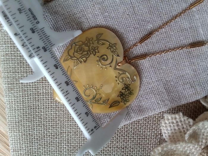 Collier cœur n'acre naturelle - photo numéro 4