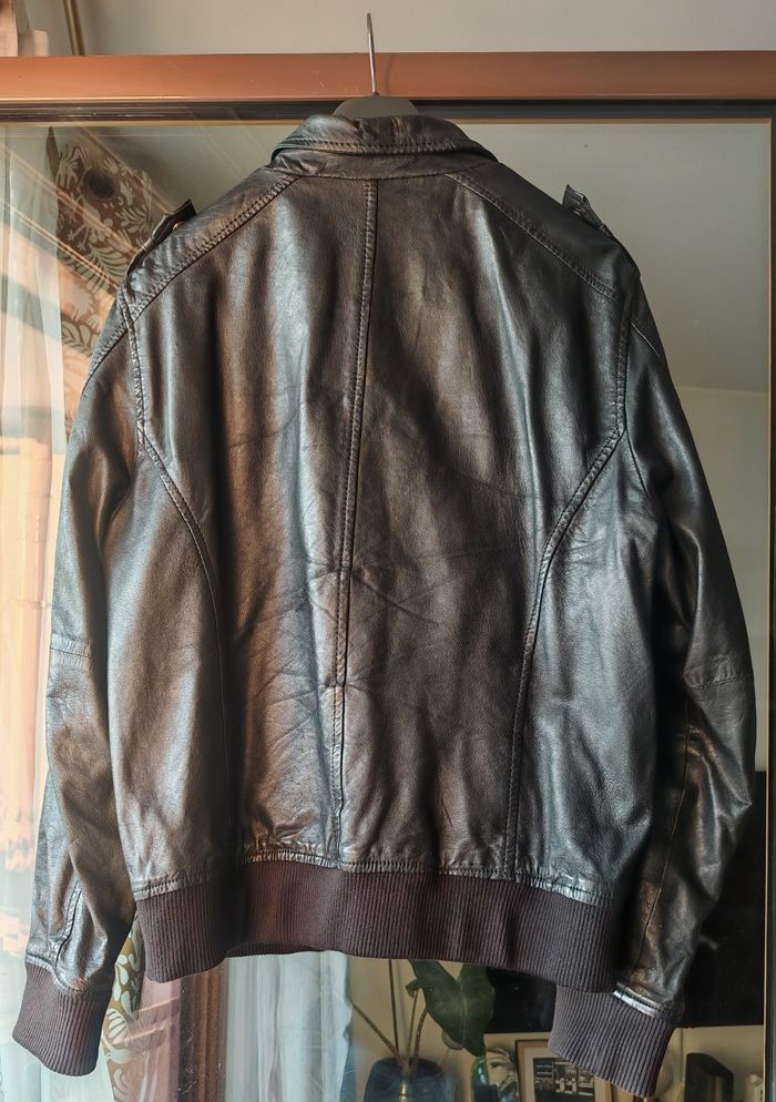 Blouson cuir noir Gipsy aviateur - Taille 2XL - photo numéro 2