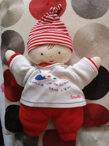 Doudou peluche marin Corolle de 1998 ref 00144 comme un poisson dans l'eau