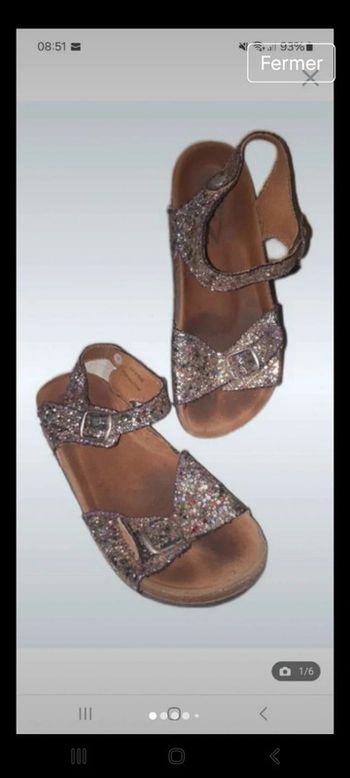 Sandales Fille cuir Reqins taille 33