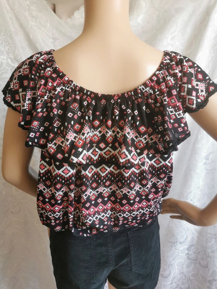 Top. Noir-Rose-Blanc. Taille 40. Gemo - photo numéro 5