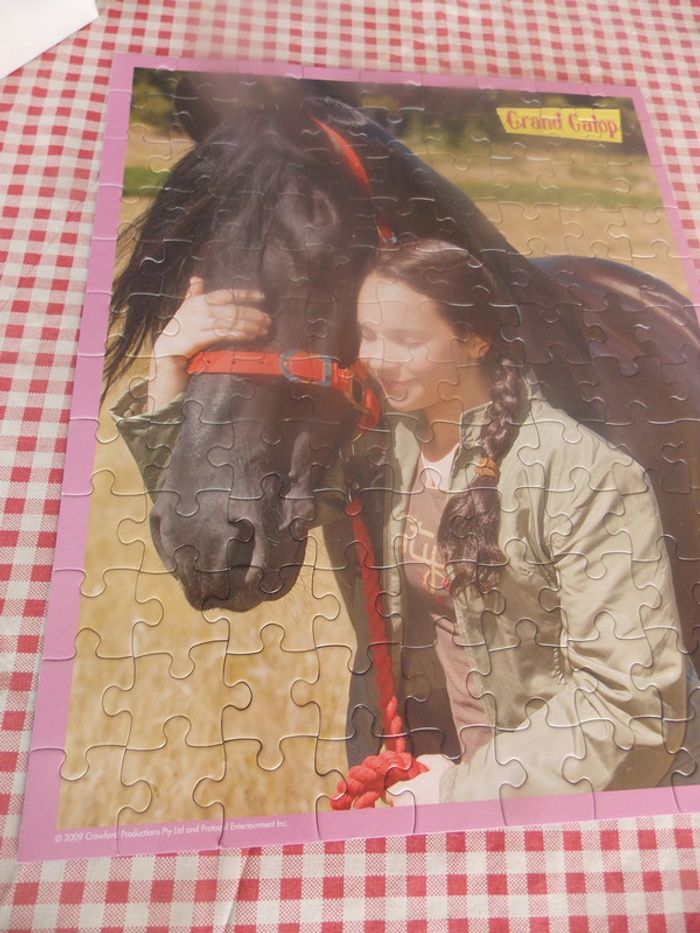 Puzzle Grand Galop 100 piéces complet MB - photo numéro 2