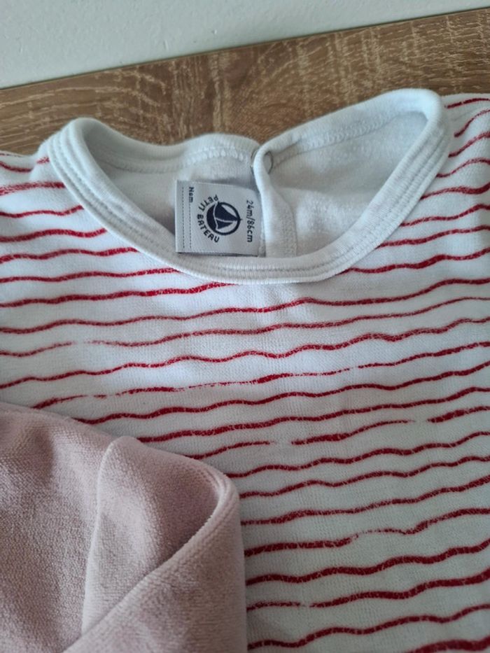 Lot de 2 pyjamas hiver 24 mois Petit Bateau - photo numéro 4