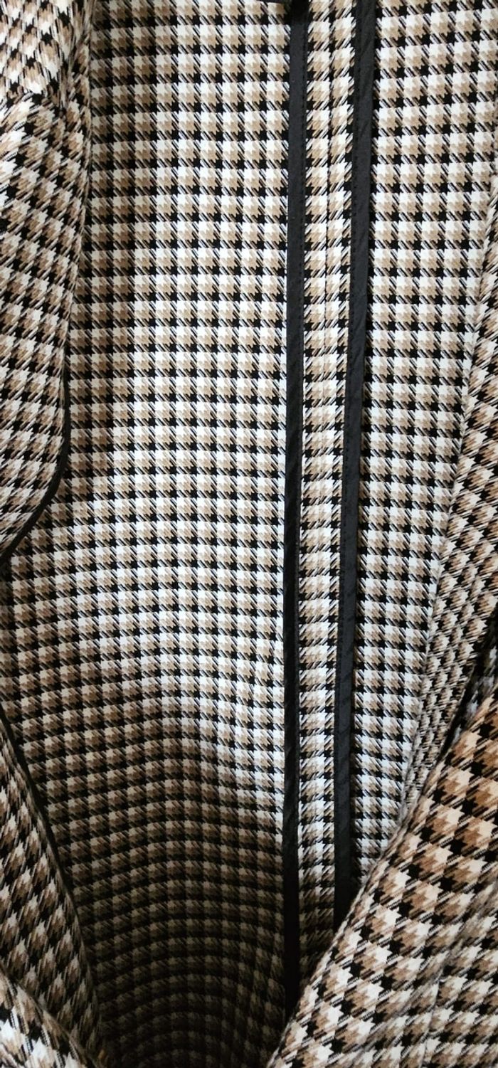 Veste blazer pied de poule  noir et blanc - photo numéro 5