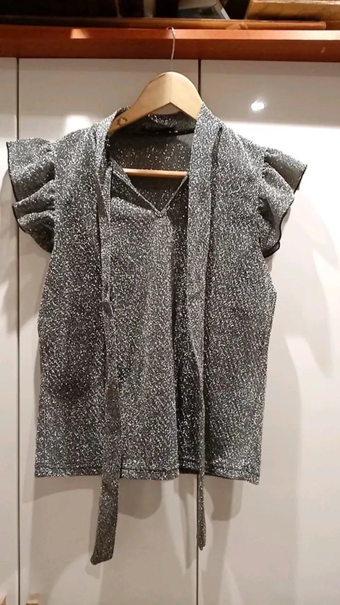 Top gris argenté - photo numéro 2