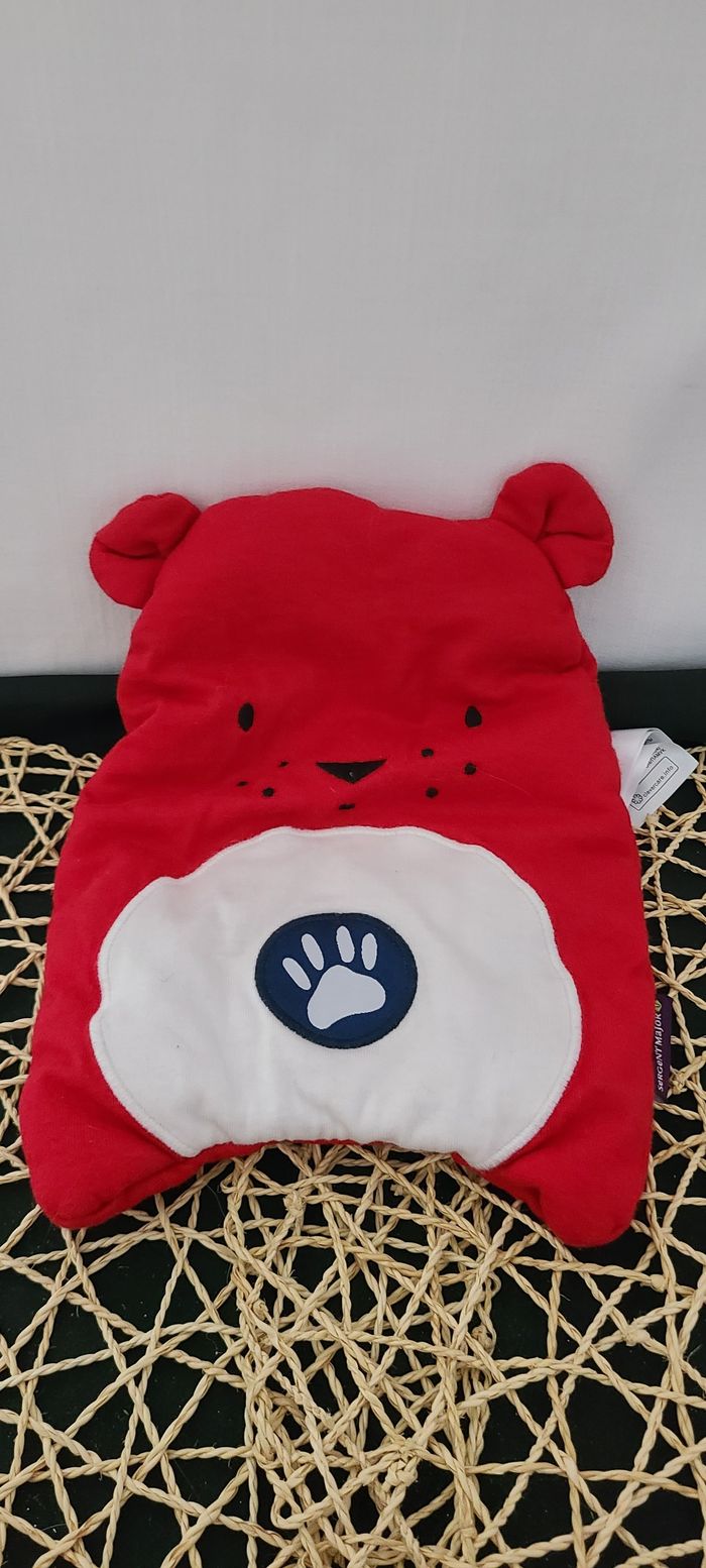 SERGENT MAJOR Doudou tissu ours rouge pochette Range doudou pyjama