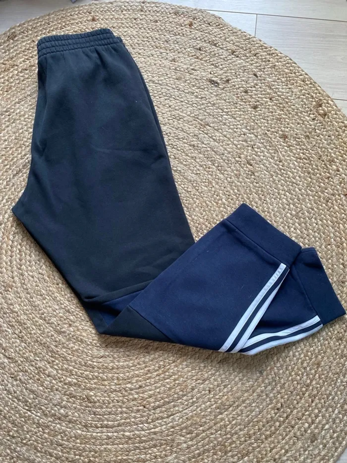 Bas de survêtement Adidas homme bicolore bleu marine & noir taille L - photo numéro 2