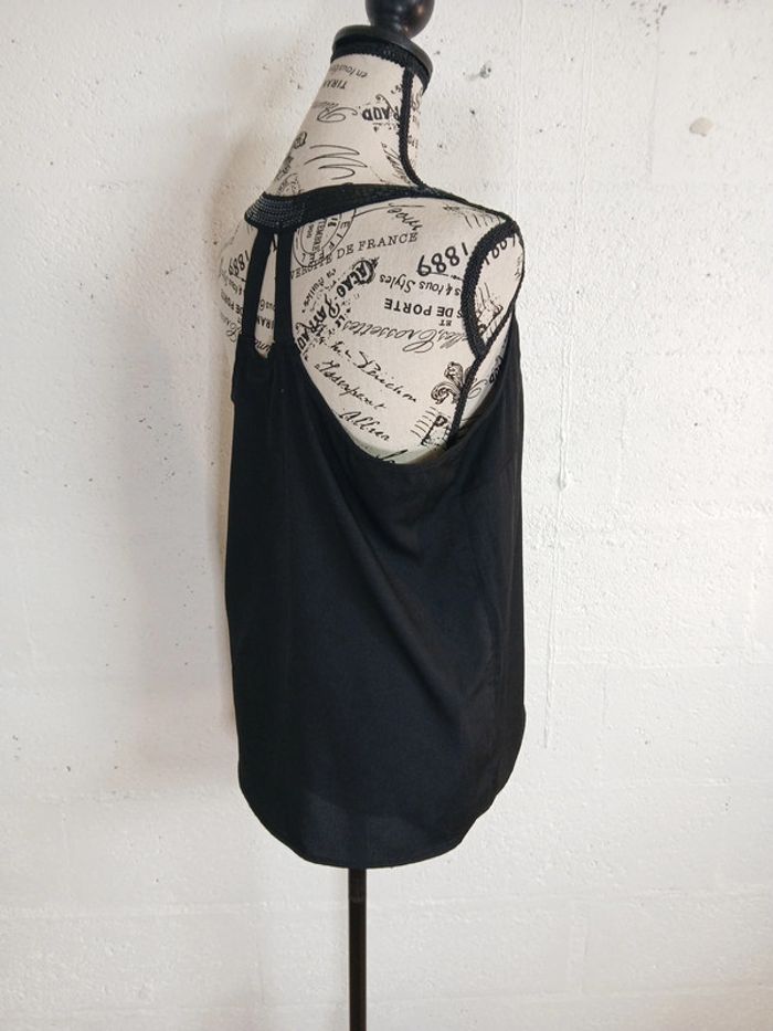 🖤 Débardeur noir à sequins Cache-Cache Taille 3 Très bon état - photo numéro 5