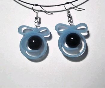 Boucles d'oreilles silicone perle