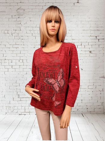 Blouse mailles bordeaux * taille 42 *