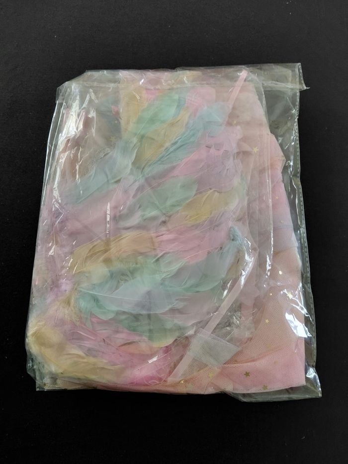 Déguisement licorne rose + aile + baguette + serre tête Taille 5-6ans - photo numéro 7