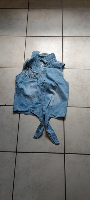 Chemise sans manches jean